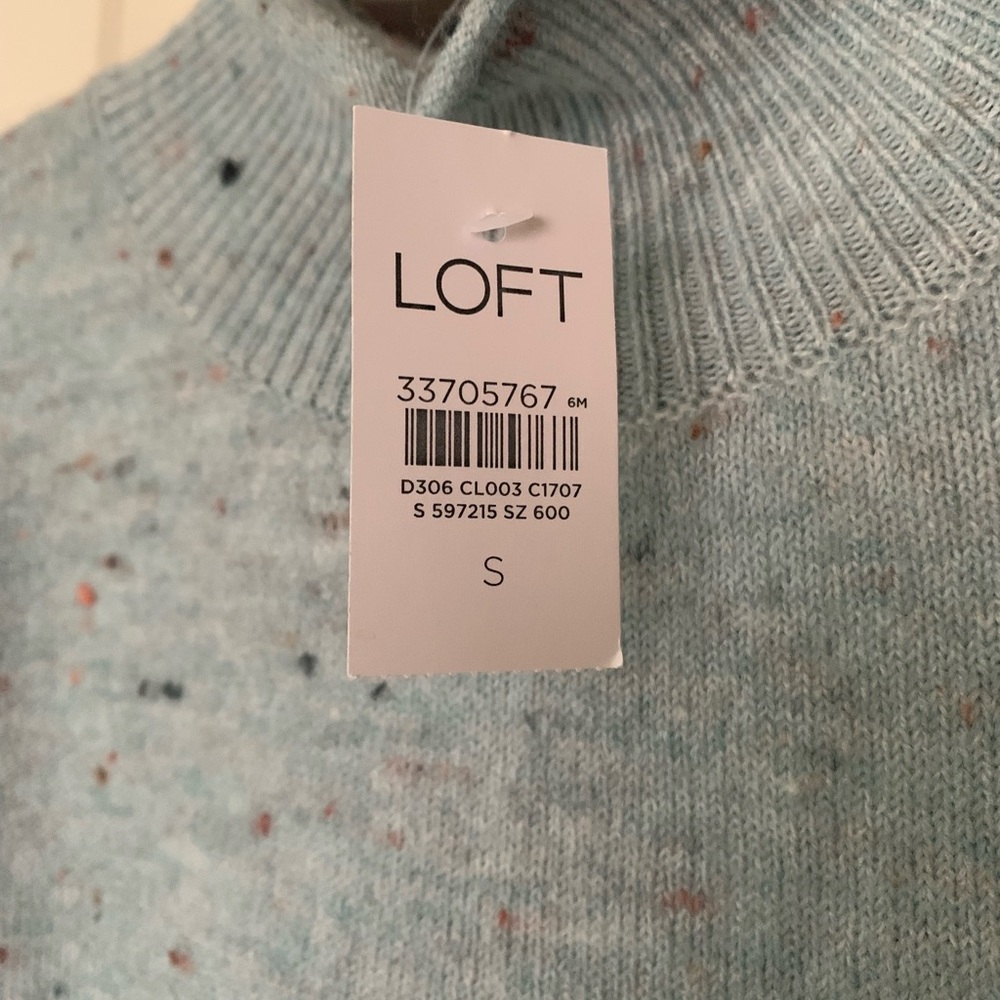 LOFT Women's Speckled Blue Sweater NWT